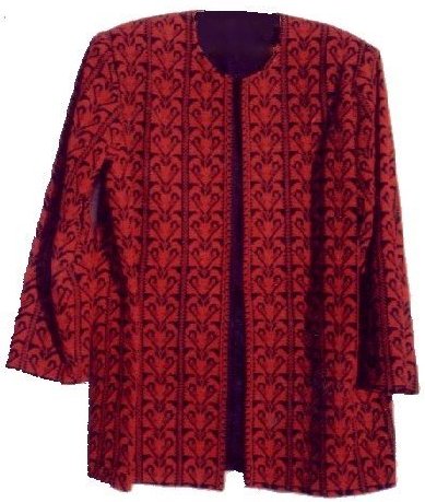 RED JACKET-Arabic Cross Stitch Embroidery, Palestinian embroidered (cross stitch) dresses, Free Shipping, Palestinian embroidered (cross stitch) Jackets, Palestinian embroidered (cross stitch) Shawls , Palestinian embroidered (cross stitch) Vests, Palestinian embroidered (cross stitch) cushions, Palestinian embroidered (cross stitch) pillows, Palestinian embroidered (cross stitch) Wall hangings