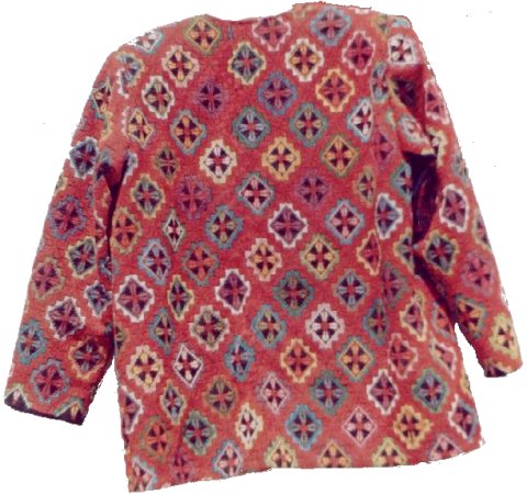 The back of the CROSS JACKET-Arabic Cross Stitch Embroidery, Palestinian embroidered (cross stitch) dresses, Free Shipping, Palestinian embroidered (cross stitch) Jackets, Palestinian embroidered (cross stitch) Shawls , Palestinian embroidered (cross stitch) Vests, Palestinian embroidered (cross stitch) cushions, Palestinian embroidered (cross stitch) pillows, Palestinian embroidered (cross stitch) Wall hangings